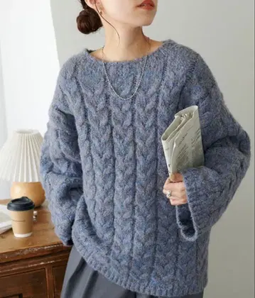 정가 8800엔 Discort 케이블 니트