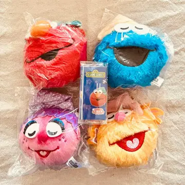 [ 총 4종 컴프 세트 ] 세서미 스트릿 굿나잇 봉제 인형 마스코트