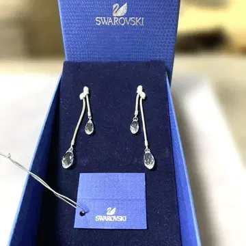 SWAROVSKI 스와로브스키 큐빅 크리스탈 2알 흔들리는 귀걸이
