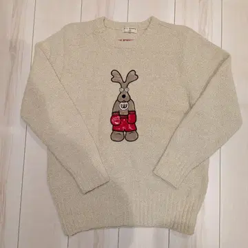 골프 레트로 M.U. SPORTS 구제 의류 복서 토끼 니트 스웨터