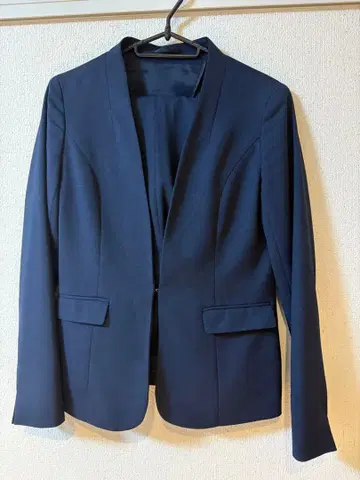 [정장 셀렉트] 여성용 네이비 노카라 자켓 팬츠