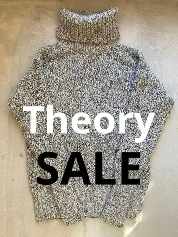 명품 띠어리 Theory 그레이 믹스 컬러 터틀 니트 가을 겨울 M