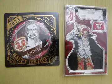 원피스 샹크스 아크릴 스탠드 & 캔뱃지 벌스데이 kirat