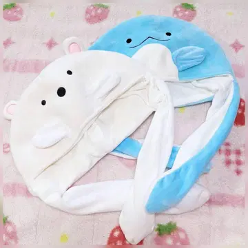 스미코구라시 모자 머리 장식 변신 피코피코 도마뱀 북극곰