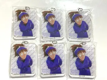 닌타마 란타로 장마철 랜덤 키링 후와 라이조 6개 세트