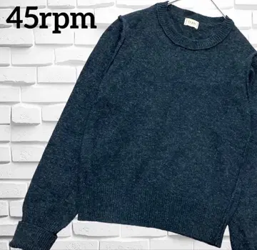 45rpm 컷팅 니트 차콜 그레이