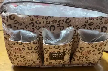 일광화상 키티 칸막이 포함 보관 케이스 시마무라 한정판 브라운 표범 무늬