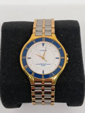 SEIKO CARIB ALBA 손목시계 골드 블루 작동 확인 완료