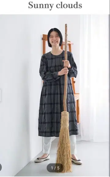 [ 봄 신상 ] Sunny clouds 체크 무늬 긴팔 원피스 LT