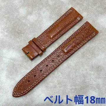 레뷰 토멘 Revue Thommen 시계 벨트 가죽 벨트 브라운 18mm