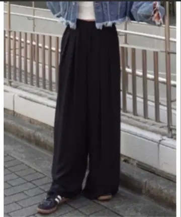 택 포함 새상품 AMAIL Jaefun easy pants M 블랙