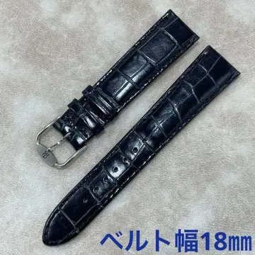 레뷰 토멘 Revue Thommen 시계 악어 가죽 벨트 블랙