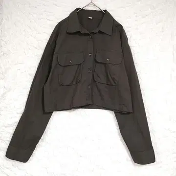 지유 GU 다크 그레이 밀리터리 셔츠 자켓 L 가벼운 원단