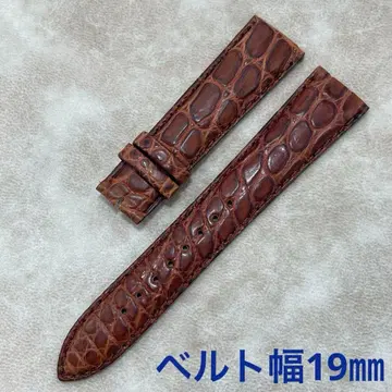 레뷰 토멘 Revue Thommen 시계 가죽 벨트 악어 브라운