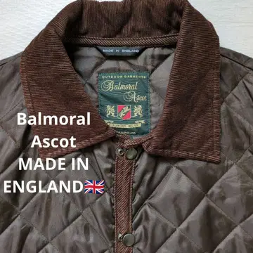 영국제 Balmoral Ascot 퀼팅 자켓 엘보우 패치 브라운