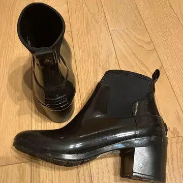 HUNTER 블랙 숏부츠 UK 5