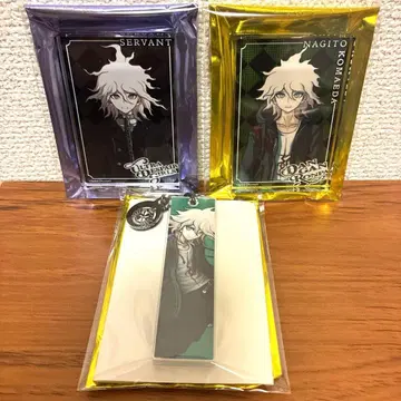 단간론파 15주년 기념전 아크릴 블록 키링 코마에다 3종