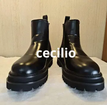새상품급 cecilio 통굽 사이드 고어 부츠 25cm 블랙 첼시 부츠