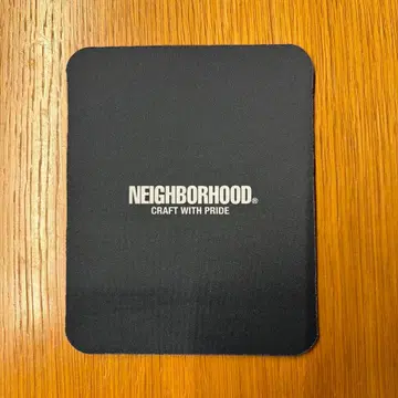 NEIGHBORHOOD RUBBER LOGO MOUSE PAD BLACK