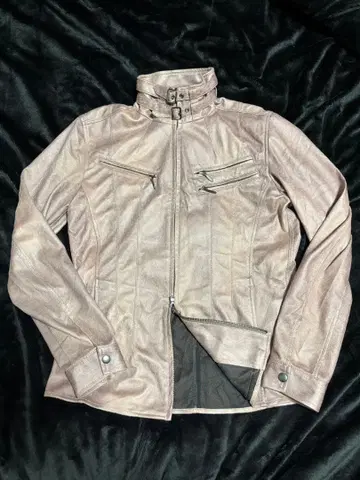 TORNADO MART 더블 지퍼 페이크 가죽 자켓