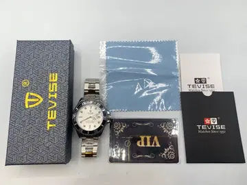 자동 와인딩 남성용 손목시계 다이버 워치 화이트 스테인리스