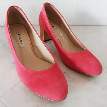 고품질!! DIANA 다이애나 천연 가죽 스웨이드 펌프스 23.5cm