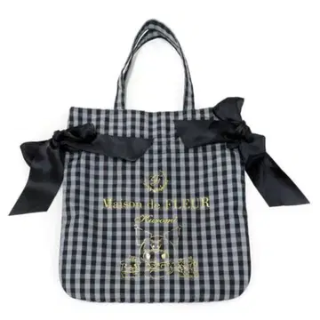 Maison de FLEUR 쿠로미 토트백 체크 무늬