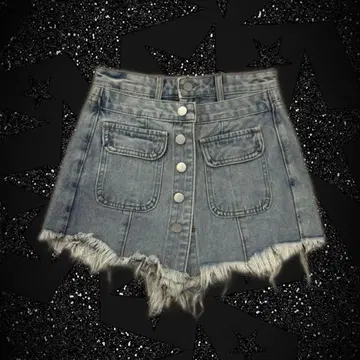 헤이세이 갸루 프린지 치마바지 Y2K 그런지