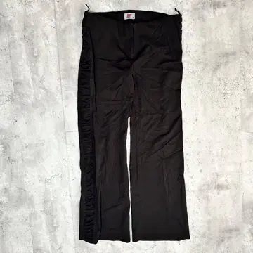 갸루 Y2K 발레코어 프릴 라인 팬츠 플레어 팬츠 블랙