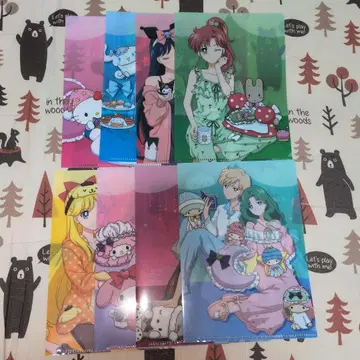 세일러문 헬로키티 클리어 파일 8장 세트 컴플리트 산리오