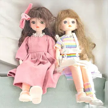 여자아이 인형 2체 세트