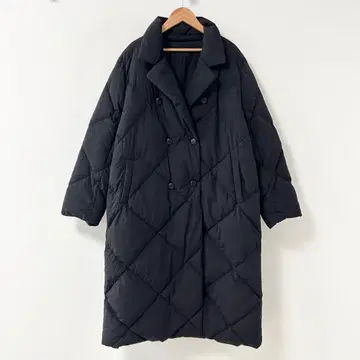 다마 컬렉션 테일러드 칼라 롱 다운 코트 블랙 3L