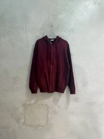 Hanes 집업 후드티 버건디