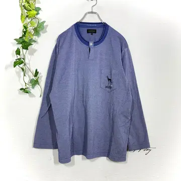 아다바트 adabat 긴팔 티셔츠 헨리넥 파랑 L 카노코