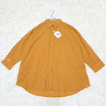 [택 포함 새상품] 마드모아젤 논논 긴팔 코튼 셔츠 블라우스 머스타드