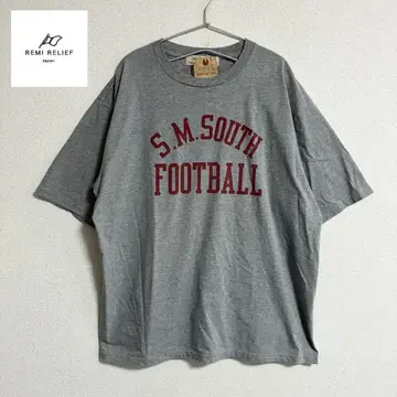 새상품 레미 레리프 FOOTBALL 천축 반팔 티셔츠 그레이