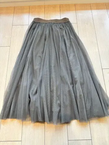 스픽 앤 스팬 샤 스커트 36 그레이 베이지