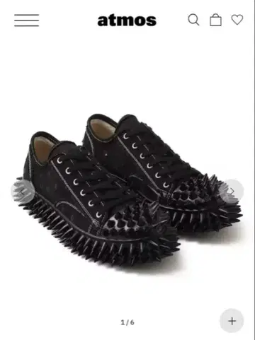 doublet SPIKY CANVAS SNEAKER BLACK