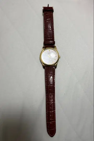 SEIKO 아날로그 방수 시계 가죽