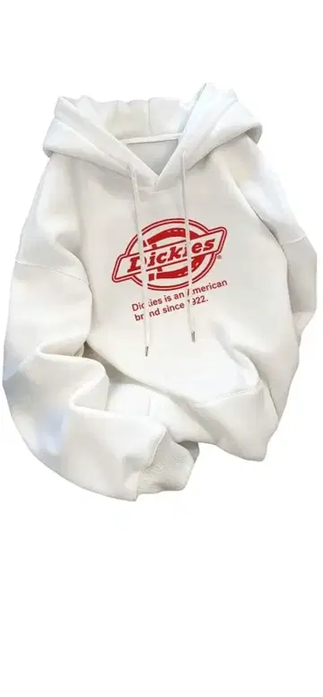 최종 가격 3500엔 [ Dickies 로고 화이트 후드티 ]