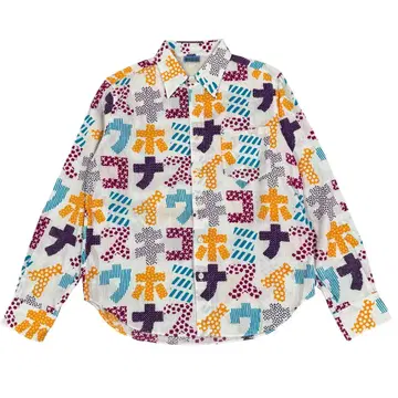 SOU SOU 르꼬끄 사카오 직물 카타카나 텍스타일 셔츠