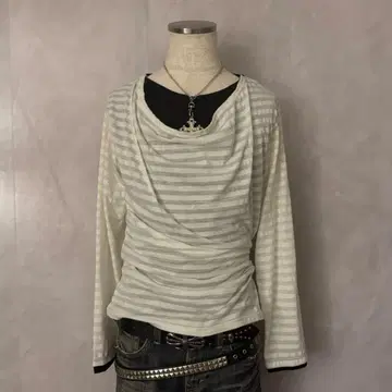 y2k 그런지 헤이세이 갸루 보더 너드 펑크 락 시크 스타일 레이어드