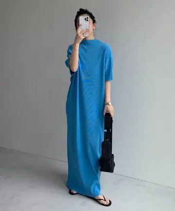 wee9s 데일리 데일리 슈퍼 스트레치 플리츠 원피스 [반팔]