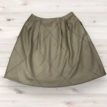 폭시 뉴욕 스커트 베이지 38 M 스티치 광택감 새상품급