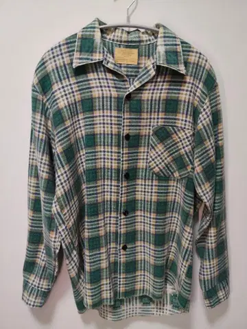 60s 70s 시어스 프린트 플란넬 셔츠