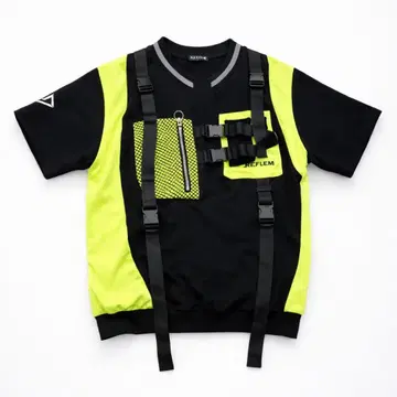 Reflem 사이버 절개 하프 슬리브 셔츠