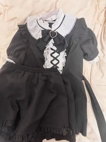 SecretHoney 블랙 프릴 셋업