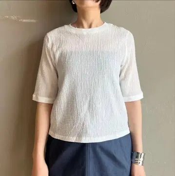 CLOCHE 5부 소매 포코포코 티셔츠