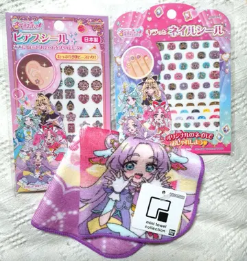 명탐정 프리큐어 큐어 앤서 손수건 네일 귀걸이 씰 세트