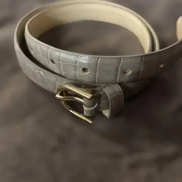 UNITED ARROWS 그레이 크로커다일풍 벨트 75